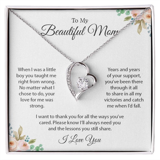 My Beautiful Mom | Want To Thank you - Forever Love Necklace